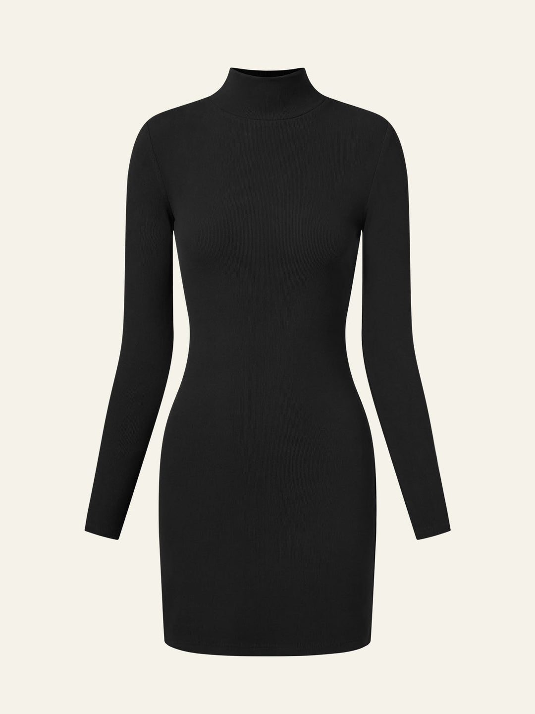 Cozy Brushed Mockneck Bodycon Mini Dress