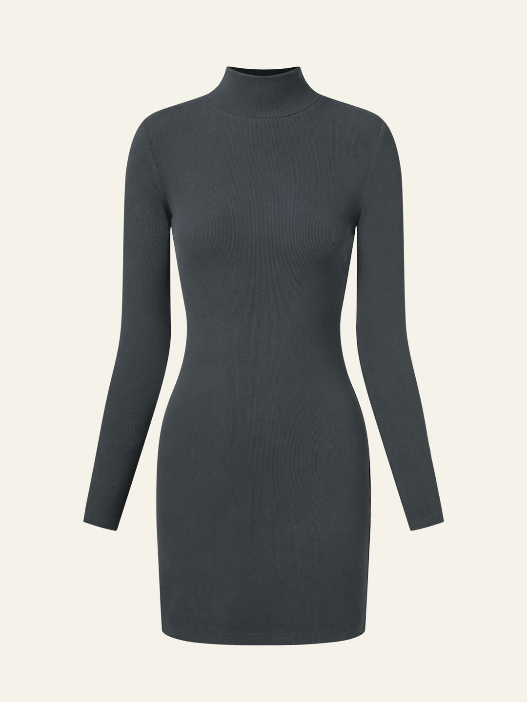 Cozy Brushed Mockneck Bodycon Mini Dress